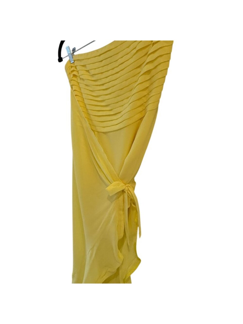Hello Molly M Celebrating Love Maxi Dress Yellow Frill Strapless Sheer Fairycore - Picture 12 of 16